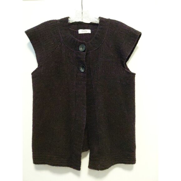 Koru Australia Womens Sweater Vest  Merino Wool Silk Blend Purple Medium - Picture 1 of 6